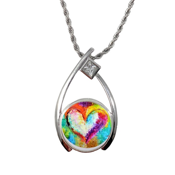 Snap Charm Pendant Necklace Includes Standard Size 20mm Snaps and 18" Rope Chain - Picture 3 of 7